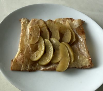 Äppelpaj med rispapper